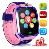 Smartwatch pentru copii cu monitorizare locatie, functie de telefon - roz